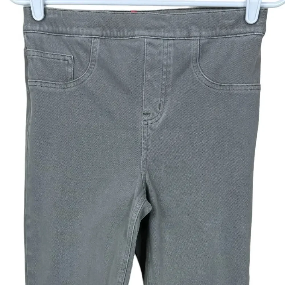 Women's Spanx Taupe Jean-ish Ankle Leggings Faux Front Pocket Knit Jeggings‎ M - Picture 2 of 9